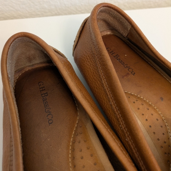 G.H. Bass & Co. Missy Leather Penny Loafers Size 7.5 Tan Preppy Work - Picture 10 of 10